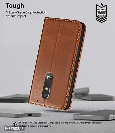 Brown Forego Flip Cover For Motorola Moto E3 Power-thumb5