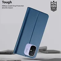 Blue Forego Flip Cover For Redmi 12C-thumb4