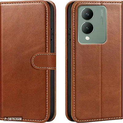 Brown Forego Flip Cover For Vivo Y17 S-thumb0