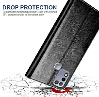 Black Forego Flip Cover For infinix Hot 10-Vintage Flip Wallet Back Case Cover-thumb3