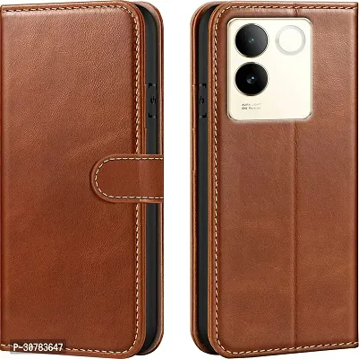 Brown Forego Flip Cover For Vivo T2 PRO 5G