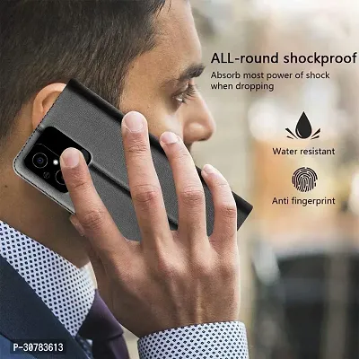 Black Forego Flip Cover For Poco C55-thumb4