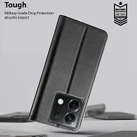 Black Forego Flip Cover For Redmi Note 13 Pro 5G-thumb4