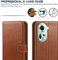 Brown Forego Flip Cover For Oppo Reno 11 5G-thumb2