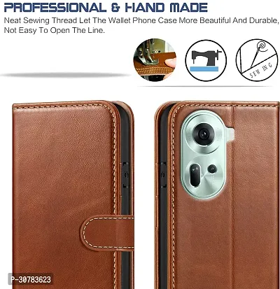 Brown Forego Flip Cover For Oppo Reno 11 5G-thumb3