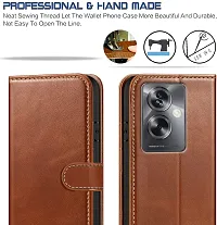 Brown Forego Flip Cover For Oppo A79 5G-thumb2