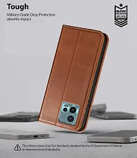 Brown Forego Flip Cover For Motorola G 32-thumb4