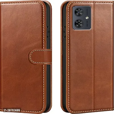 Brown Forego Flip Cover For Poco C65-thumb0