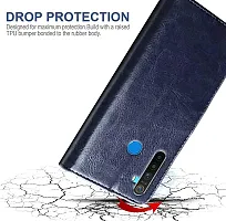 Blue Forego Flip Cover For Realme 5 Pro-Vintage Flip Wallet Back Case Cover-thumb3