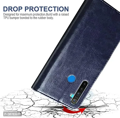 Blue Forego Flip Cover For Realme 5 Pro-Vintage Flip Wallet Back Case Cover-thumb4