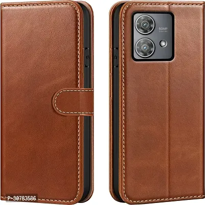 Brown Forego Flip Cover For Motorola Edge 40 Neo-thumb0