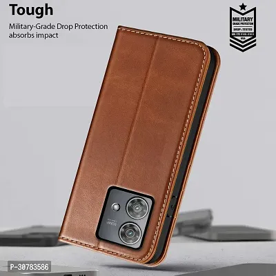 Brown Forego Flip Cover For Motorola Edge 40 Neo-thumb5