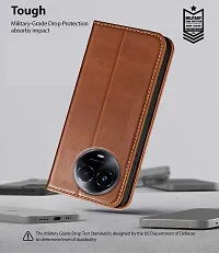 Brown Forego Flip Cover For Relme C67 5G-thumb4