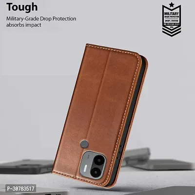 Brown Forego Flip Cover For Poco C51-thumb5