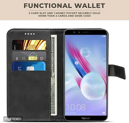 Black Forego Flip Cover For Honor 9 Lite-thumb2