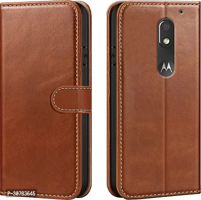 Brown Forego Flip Cover For Motorola Moto E3 Power