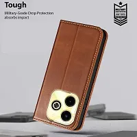 Brown Forego Flip Cover For Relme C53-thumb4