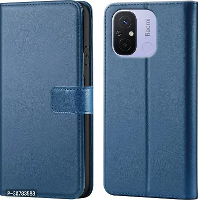 Blue Forego Flip Cover For Redmi 12C-thumb0