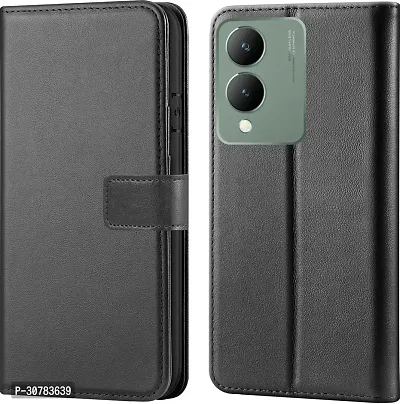 Black Forego Flip Cover For Vivo Y17 S