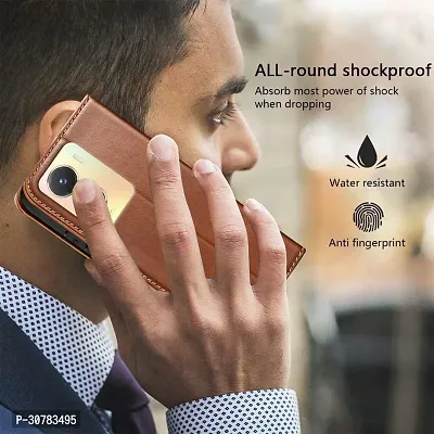 Brown Forego Flip Cover For Vivo T2X 5G-thumb5