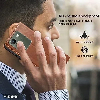 Brown Forego Flip Cover For Vivo V29-thumb4