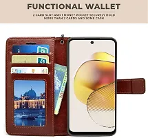 Brown Forego Flip Cover For Motorola G24-thumb1