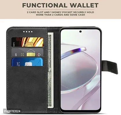 Black Forego Flip Cover For Oppo A79 5G-thumb2