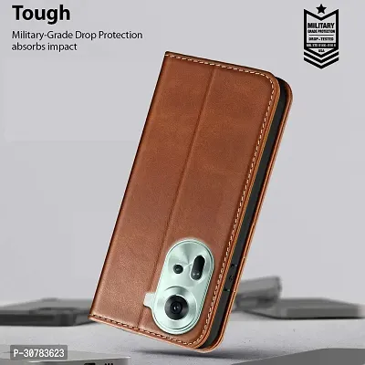 Brown Forego Flip Cover For Oppo Reno 11 5G-thumb5