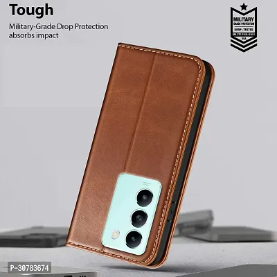 Brown Forego Flip Cover For Vivo T3 5G-thumb2