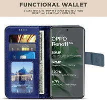 Blue Forego Flip Cover For Oppo Reno 11 5G-thumb1