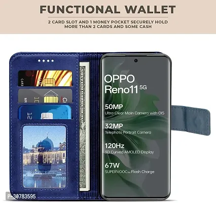 Blue Forego Flip Cover For Oppo Reno 11 5G-thumb2