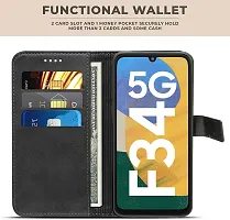 Black Forego Flip Cover For Samsung F34-thumb1