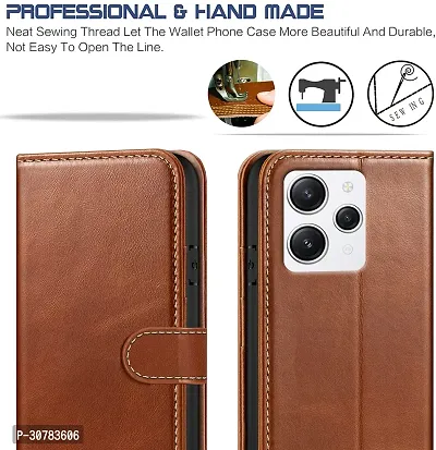 Brown Forego Flip Cover For Poco M6 Pro 5G-thumb3