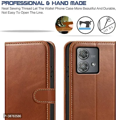 Brown Forego Flip Cover For Motorola Edge 40 Neo-thumb3