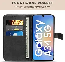 Black Forego Flip Cover For Samsung M34-thumb1