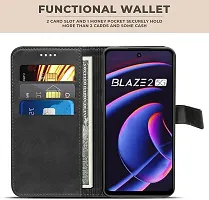 Black Forego Flip Cover For Lava Blaze 2 5G-thumb1