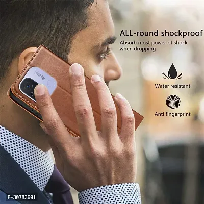 Brown Forego Flip Cover For Redmi 12C-thumb4