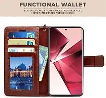 Brown Forego Flip Cover For Realme C 55-thumb1