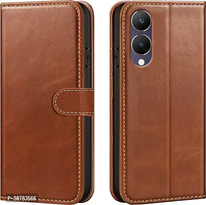 Brown Forego Flip Cover For Vivo Y28 5G-thumb0