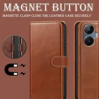 Brown Forego Flip Cover For Realme C 55-thumb2