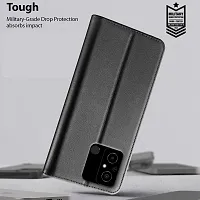 Black Forego Flip Cover For Poco C55-thumb4