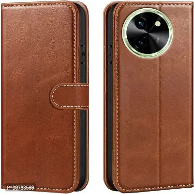 Brown Forego Flip Cover For Vivo T3X 5G-thumb0