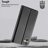 Black Forego Flip Cover For Samsung Galaxy F04-thumb4