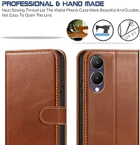 Brown Forego Flip Cover For Vivo Y28 5G-thumb2