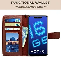 Brown Forego Flip Cover For Infinix Hot 40i-thumb1