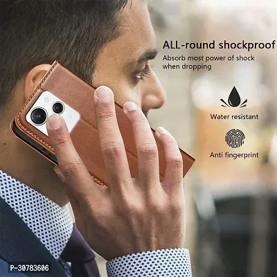 Brown Forego Flip Cover For Poco M6 Pro 5G-thumb4