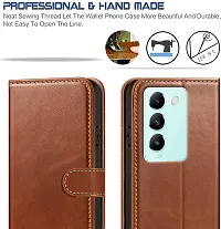 Brown Forego Flip Cover For Vivo T3 5G-thumb3