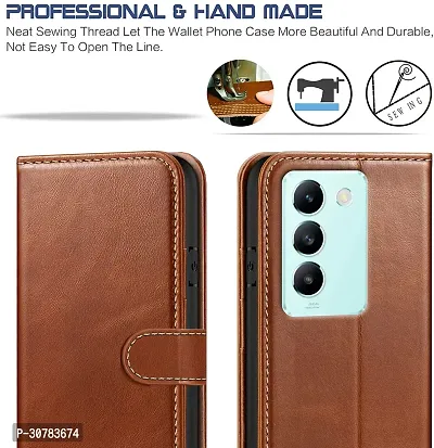 Brown Forego Flip Cover For Vivo T3 5G-thumb4