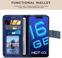 Blue Forego Flip Cover For Infinix Hot 40i-thumb1