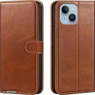 Brown Forego Flip Cover For Apple iPhone 15-thumb0